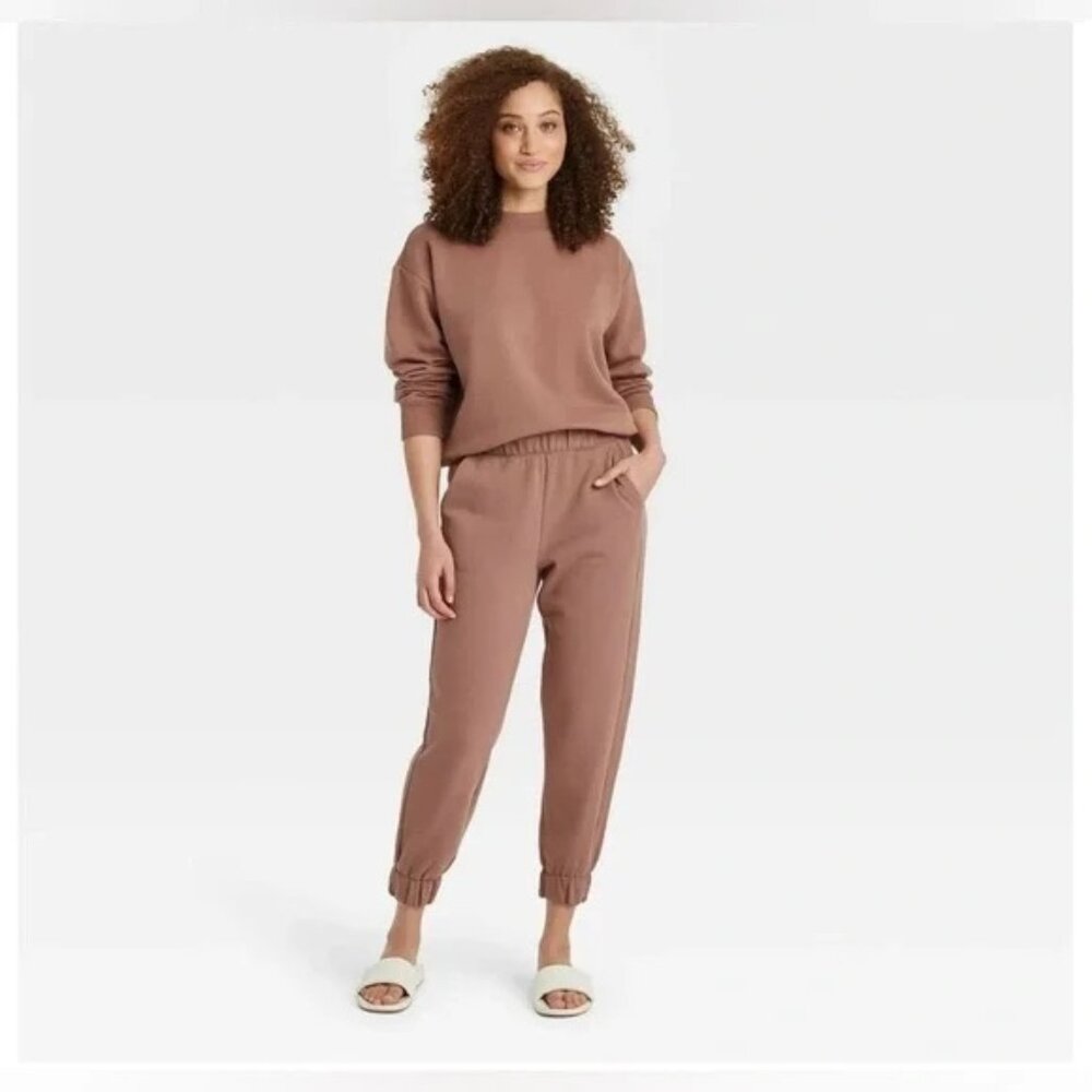 A New Day Crewneck Fleece Boxy Sweatshirt